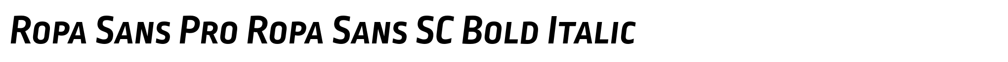 Ropa Sans Pro Ropa Sans SC Bold Italic image